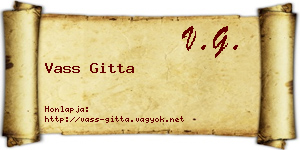 Vass Gitta névjegykártya